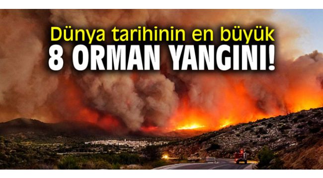 Dünya tarihinin en büyük 8 orman yangını!