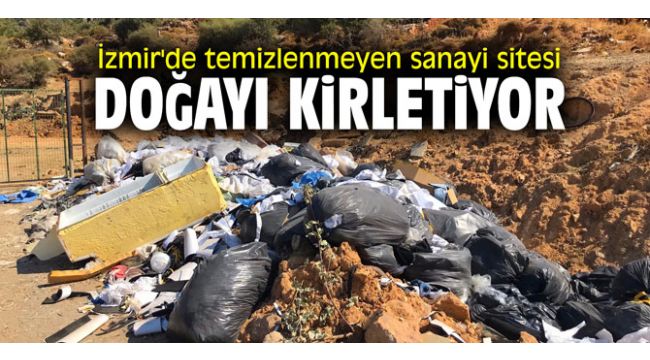 İzmir'de temizlenmeyen sanayi sitesi doğayı kirletiyor