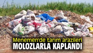 Menemen'de tarım arazileri molozlarla kaplandı