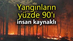 Yangınların yüzde 90'ı insan kaynaklı