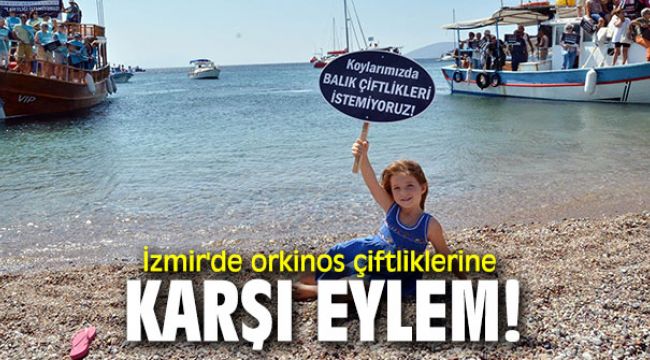 İzmir'de orkinos çiftliklerine karşı eylem!