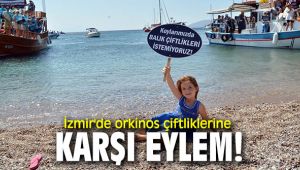 İzmir'de orkinos çiftliklerine karşı eylem!