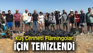 İzmir Kuş Cenneti Flamingo Adası'nda temizlik çalışması yapıldı!