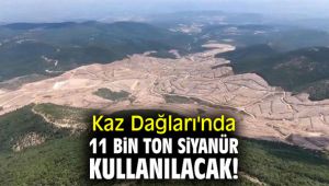 Kaz Dağları'nda 11 bin ton siyanür kullanılacak!