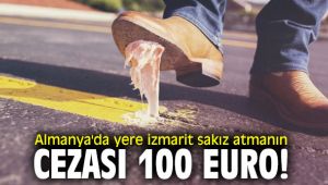 Almanya'da yere izmarit sakız atmanın cezası 100 euro!