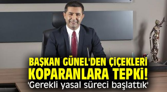 Başkan Günel'den çiçekleri koparanlara tepki! 'Gerekli yasal süreci başlattık'