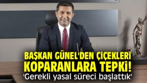 Başkan Günel'den çiçekleri koparanlara tepki! 'Gerekli yasal süreci başlattık'