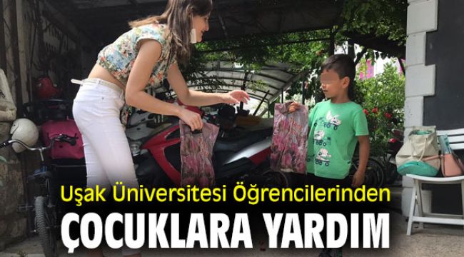 Uşak Üniversitesi Öğrencilerinden Çocuklara yardım