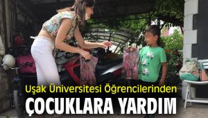 Uşak Üniversitesi Öğrencilerinden Çocuklara yardım
