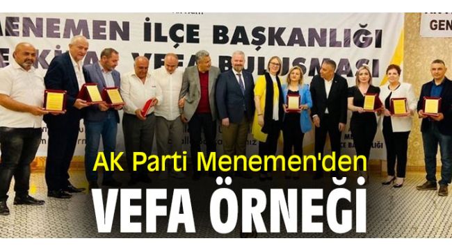 AK Parti Menemen'den vefa örneği