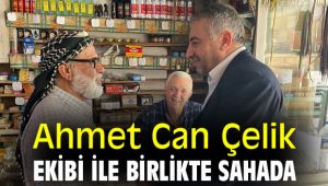 Ahmet Can Çelik, ekibi ile birlikte sahada