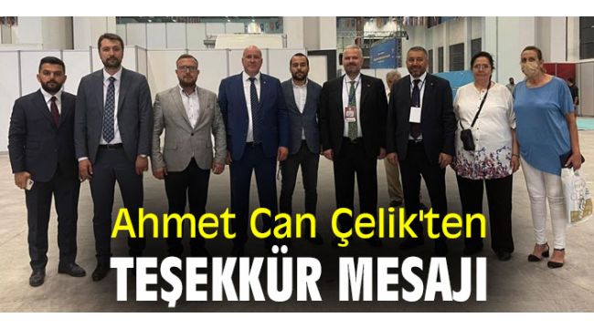 Ahmet Can Çelik'ten teşekkür mesajı