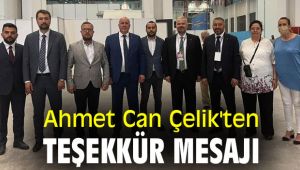 Ahmet Can Çelik'ten teşekkür mesajı